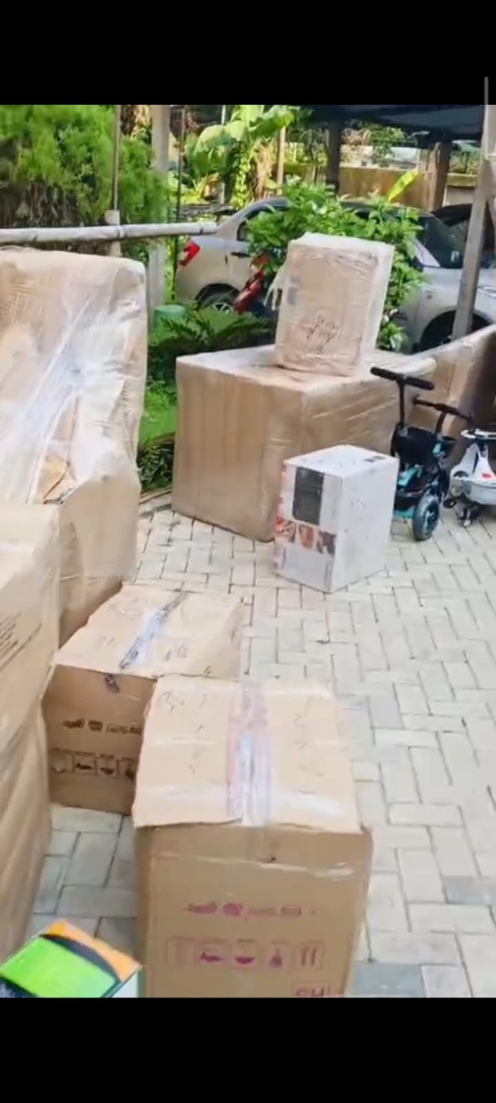 Moving truck on highway